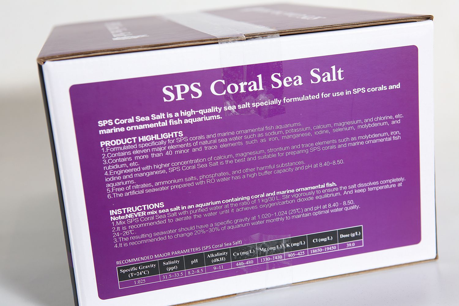 SPS coral sea salt-box